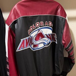Colorado Avalanche Men's JH (Jeff Hamilton) Design leather XL Jacket - LIKE NEW